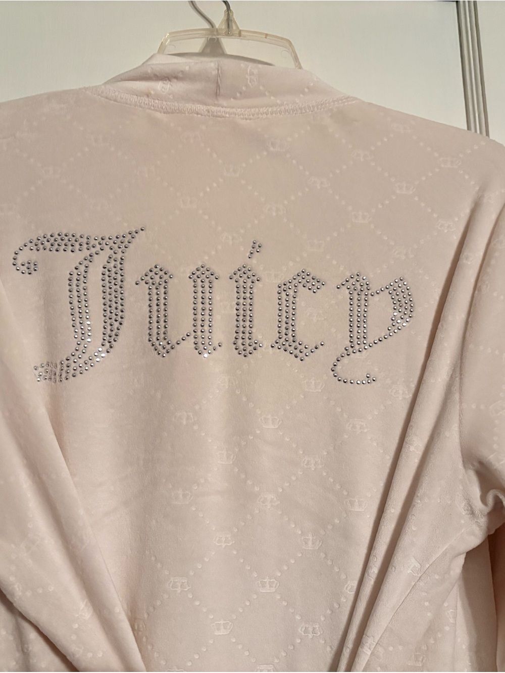 Juicy Couture Rhinestone Logo Robe  - white/cream